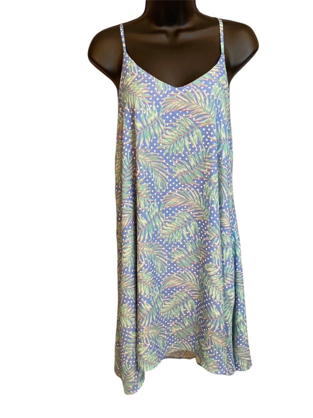 Jadelynn Brooke Large Floral Adjustable Strap Camisole Sheath Dress Beach Fairy